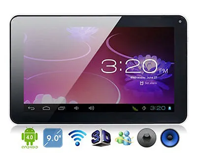 KB901 9  Capacitive Screen Android 4.0 Tablet PC W/ TF / Wi-Fi / Camera /  G-Sen • £49.99