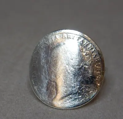 Vintage Antique Sterling Silver 1885 Six Pence Coin Ring    2990 • $31.97
