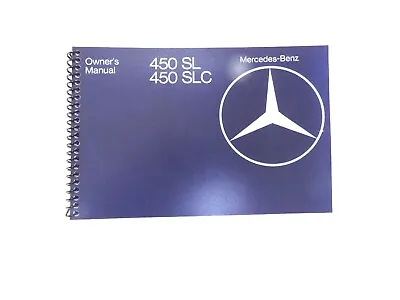 1980 Mercedes 450 Sl 450 Slc Owners Manual  W107 1979 1978 New Factory Reprint • $89.99