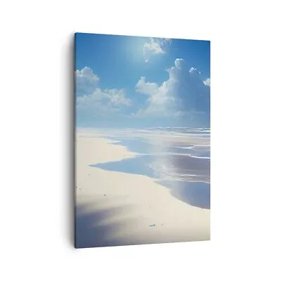 Canvas Print 50x70cm Wall Art Picture Beach Ocean Holidays Small Framed Artwork • £41.39