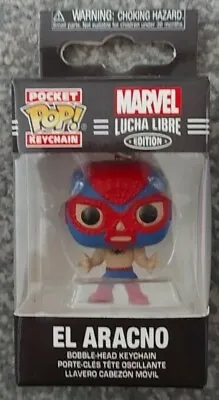 Funko Pocket POP Marvel Lucha Libre El Aracno Vinyl Figure Keychain • £3