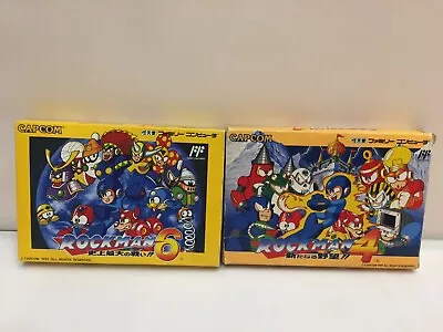 VG++ LOT ROCKMAN MEGAMAN 4 6 Nintendo Famicom FC NES NTSC-J Japan Import • $170.10