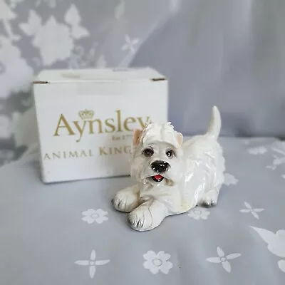 Rare Aynsley Animal Kingdom Westie Pup Dog Ornament Collectible 4  X 3   • £12.99