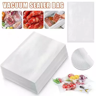 Vacuum Sealer Bags 8 X12  100 Food Saver Bags Quart Size Food Vaccum Seal Bags • $27.92