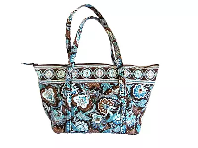 Vera Bradley XL Tote Overnight Travel Bag Java Blue  Retired Pattern 2006 • $32.98