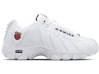 K-SWISS ST329 CMF  White/Navy/Red 03426-130 WIDE Leather Men's Shoes • $59.85