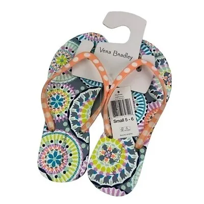 Vera Bradley NWT Sunny Medallion Flip Flops Sz Small 5-6 Colorful Summer Beach • $19.99