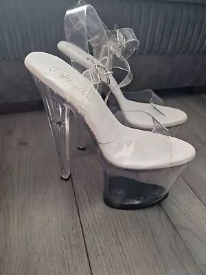 £55 • Buy Pleaser Platform Pole Lap Dancing Stiletto Heel Sandals Shoes New Size 8