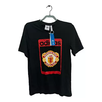 Adidas Manchester United Football Club T-Shirts For Men (Black) Size: Small ;New • $30.95