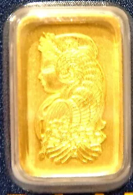 1 Gram Gold Bullion Investment Bar PAMP Suisse Fortuna Signed Certicard 99.99% • $199