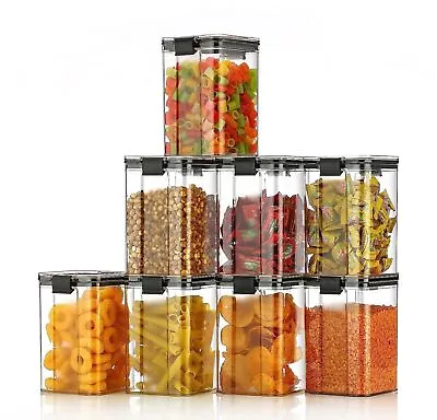 Indian Traditional Air Tight Container For Kitchen Storage Black Color  Set Of 8 • $47.14