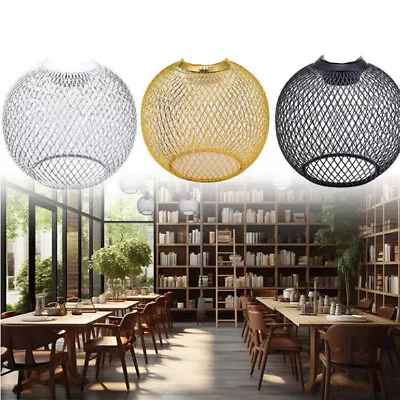 Hollow Out Metal Pendant Lamp Shade Small Ceiling Lightshade Elegant Lampshade • £6.65