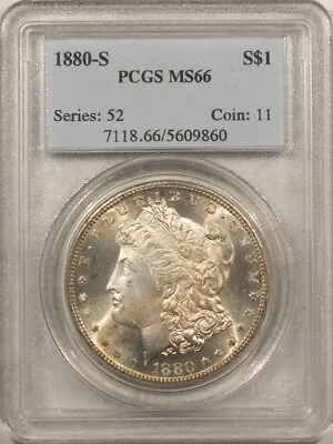 1880-s Morgan Dollar - Pcgs Ms-66 Fresh Skin & Pq! • $375