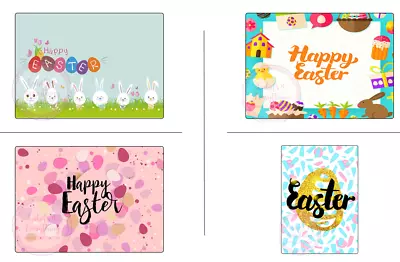 Happy Easter Large Rectangle Stickers Letterbox Party Bag Sweet Box Sweet Cone • £2.30