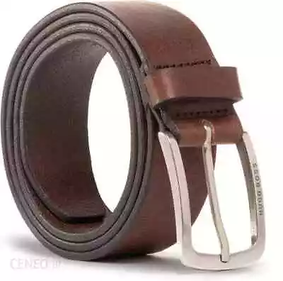 Hugo Boss Italian-Leather Belt With Dark Ruthenium Vintage Buckle JOR-V • $39.60