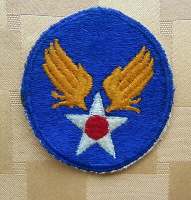 Vintage Wwii Air Force Gold Wings White Star Red Circle Military Insignia Patch • $10