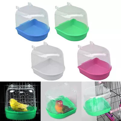 Classic Caged Bird Bath Aviary Birds Budgie Finches Canaries Shower Pet Feed • £6.55