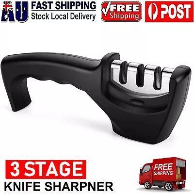 3 Stage Knife Sharpener Kitchen Diamond Sharp Knives Scissor Sharpening Tool  • $17.49