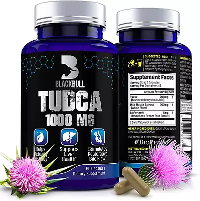 Liver Cleanse And Repair With TUDCA 1000mg 90 Capsules Includes Milk Thistle • $30.89