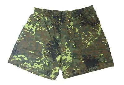 Mens FLECKTARN CAMOUFLAGE Cotton Boxer Shorts - All Sizes Underwear Army Pants • £12.95