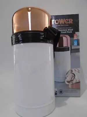 Tower Marble Rose Gold 1 Litre Stainless Steel Vacuum Food Flask • £22.99