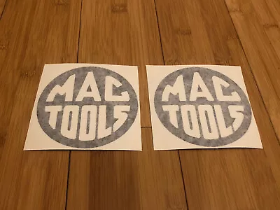 Mac Tools 4 Inch Black Circle Logo Stickers (set Of 2) Toolbox Sticker Decal • $8.99