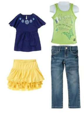 $5.99 • Buy Gymboree Naartjie Greek Floral Butterfly Ruffled Tank Shirts Skirts Jeans Size 6