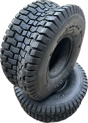 2x 15x6.00-6 Turf Tyres Lawn Mower Grass Cutting Tractor 4PR Deli 15 6 6 X2 NEW • £47.99