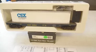 K-Line K-6992 CSX Classic Flatcar W/Load • $26.71