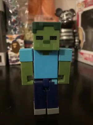 Minecraft Zombie Action Figure With Movement Button On Back EUC!! • $5