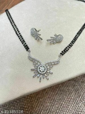 $15.64 • Buy Gold Plated Indian Mangalsutra Bridle Women Jewelry Black Bead Choker Chain Set