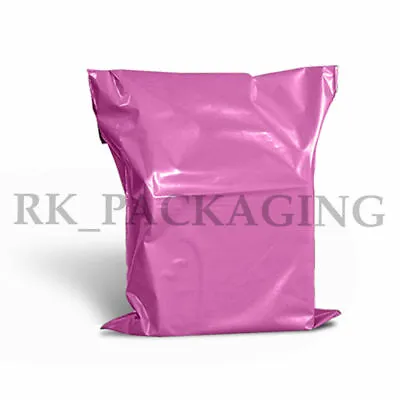 50 LARGE 12 X 16  PINK PLASTIC MAILING BAGS SELF SEAL POSTAGE POST SACKS - NEW • £6.75