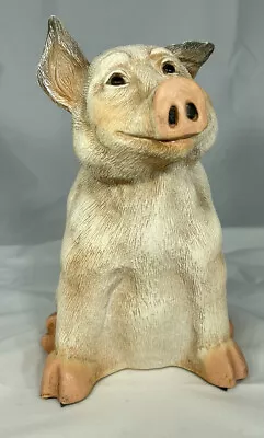 1988 Vintage Universal Statuary Corp Pig Statue Figurine Realistic Eyes USA • $35