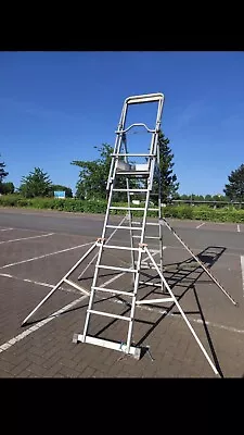 Zarges Sherpascopic Ladder Platform Adjustable Access Steps Podium Working Platf • £850