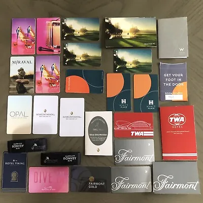 Lot 20 Hotel Key Card Fairmont Intercont Marriott W Miraval Hyatt Mandalay TWA • $22