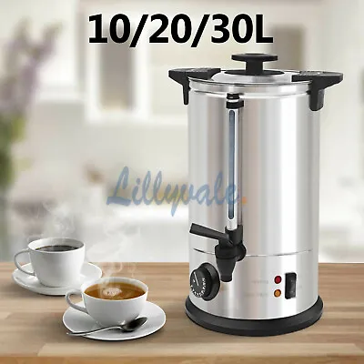 £134.99 • Buy 10/20/30 Litre Electric Stainless Steel Catering Water Boiler Tea Urn Commercial