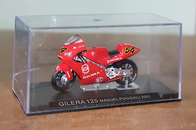 De AGOSTINI MOTORBIKES 1:24 GILERA 125 - MANUEL POGGIALI 2001 • $5.04