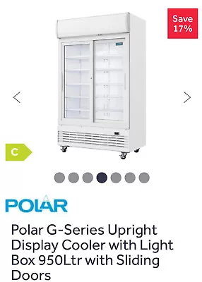 £799 • Buy Brand New- Polar G Series Double Sliding Door Display Chiller/ Fridge- White