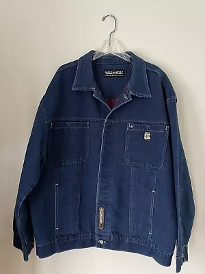 VTG 90s Marc Buchanan Pelle Pelle Blue Denim  Jacket City Slicker Men’s Size XL • $49