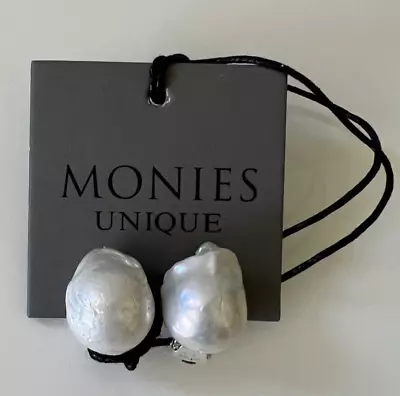 New MONIES Unique Clip-on Baroque Pearls Clip Earrings • $295