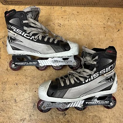 MISSION INHALER FL5 Inline Hockey GOALIE SKATES - SENIOR Size 8.5 E • $70