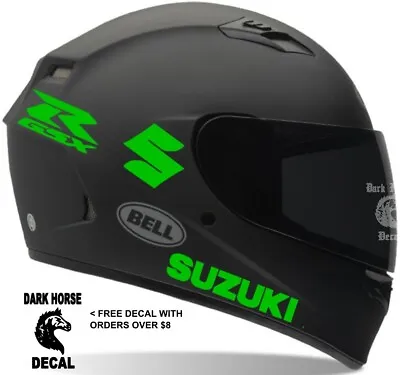  Helmet Decals Suzuki R GSX Motorcycle Helmet Decals Sticker 4 Suzuki 2 S 2 R • $3.99