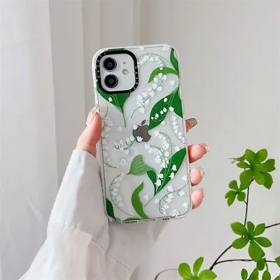 $13.01 • Buy Clear Retro Floral Phone Case For IPhone 11 12 13 14 Pro Max 7 8 + XR Back Cover