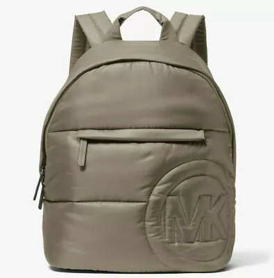 Michael Kors Rae Medium Quilted Nylon Army Green Backpack 35F1U5RB2C NWT $368 FS • $94.99