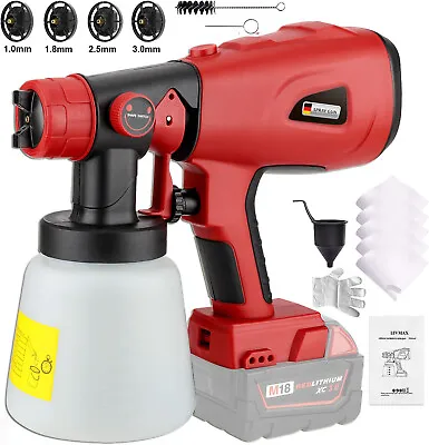 Cordless Paint Sprayer For Milwaukee M18 18V Li-ion Battery Brushless Paint Gun • $57.15