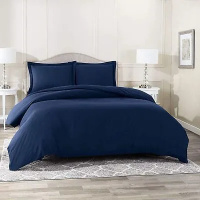 Bedding Items 1000 Thread Count Egyptian Cotton Navy Solid & Olympic Queen • £80.78