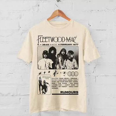 Vintage Retro 90s Fleetwood Mac Rumours 1977 Music Band T-Shirt H1304_12 • $16.99