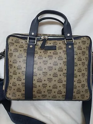 AUTHENTIC MCM  Visetos Leather Marble Briefcase/Great Condition  • $120