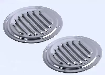 (2 Pack) Stainless Steel 4  Round Louvered Vent  Marine Boat Vent   • $10.93