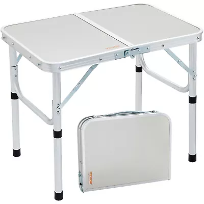 VEVOR Folding Portable Camping Table Aluminum Outdoor Table Adjustable Height • £19.19